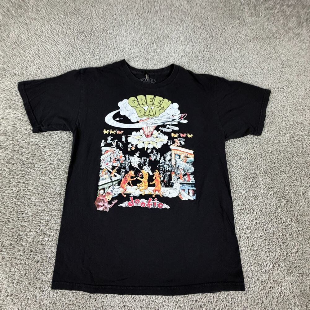 Green Day Shirt Mens Medium Black Dookie Album Punk Rock Short Sleeve Music READ